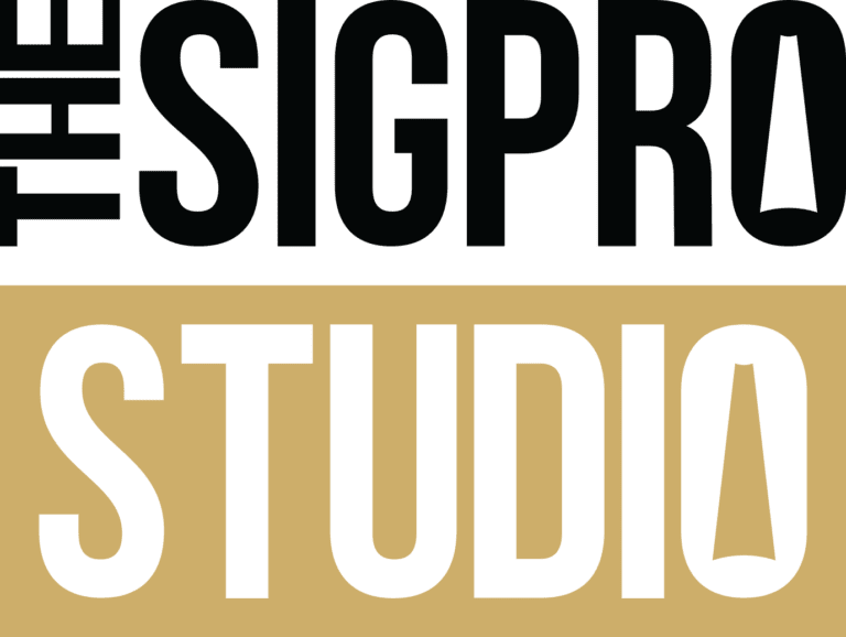 SigProStudio_Logo_Stacked_gold black